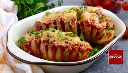 Βουβαλίσιο Σαλαμάκι σε πατάτες Hasselback